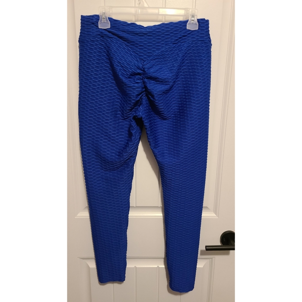 Tik tok scrunch booty leggings quilted blue 16 18